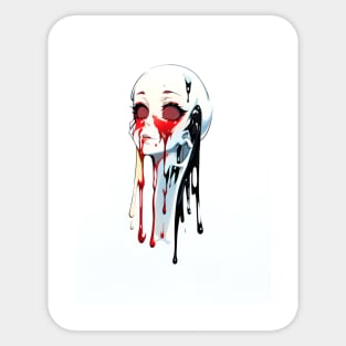 Melting doll’s head Sticker